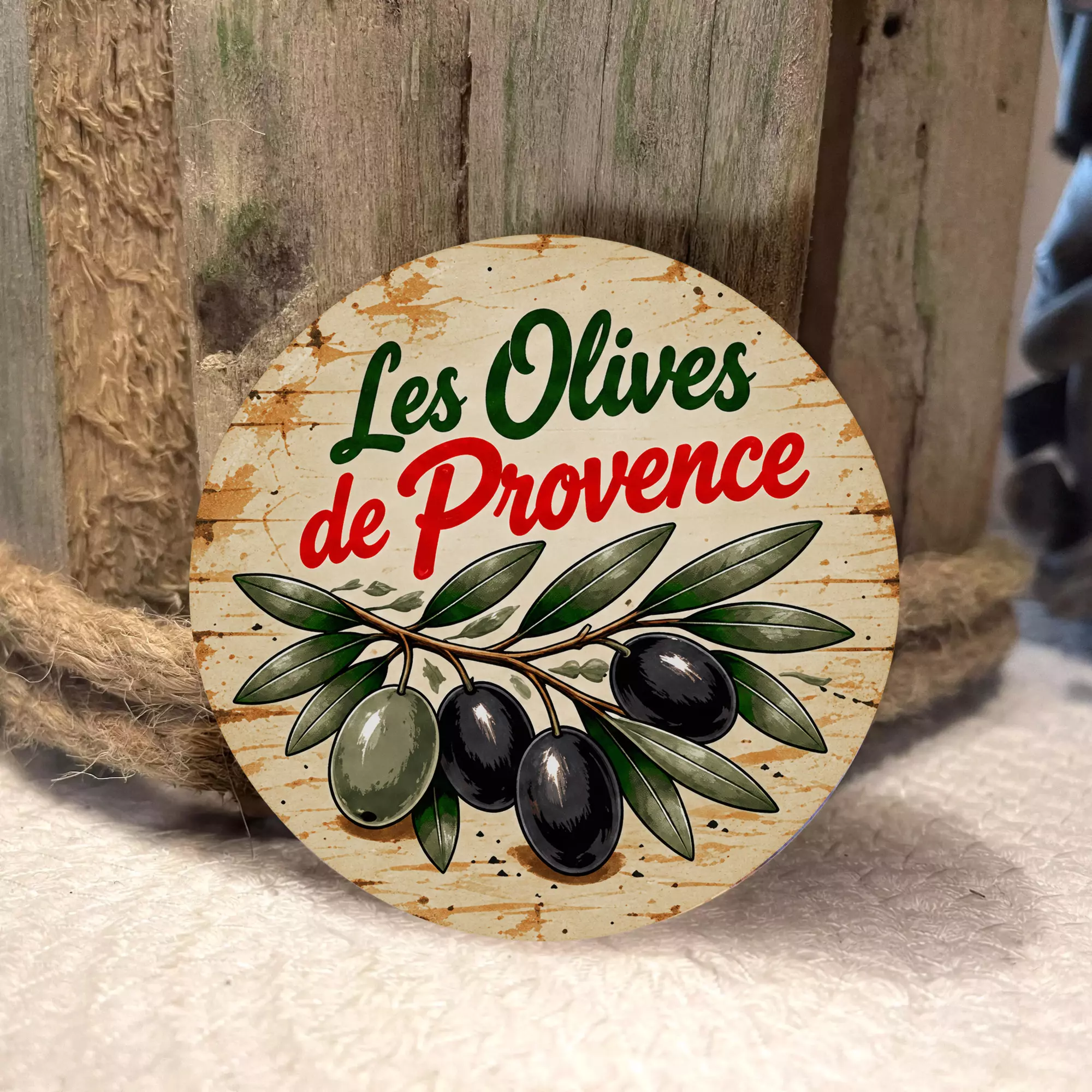 Magnet en bois les olives de provence