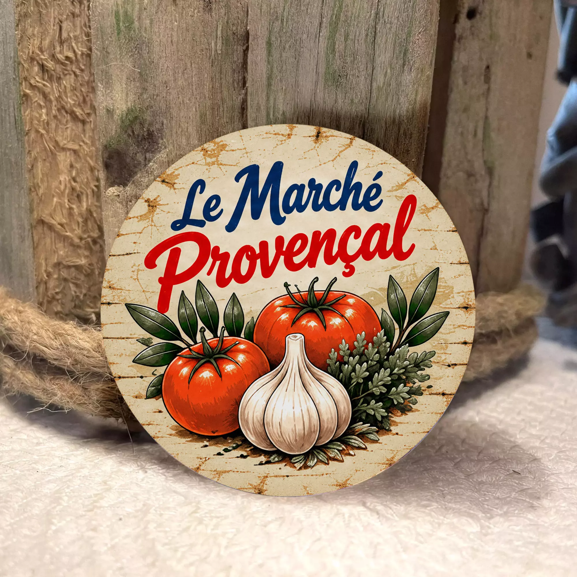 Magnet en bois le marché de provence