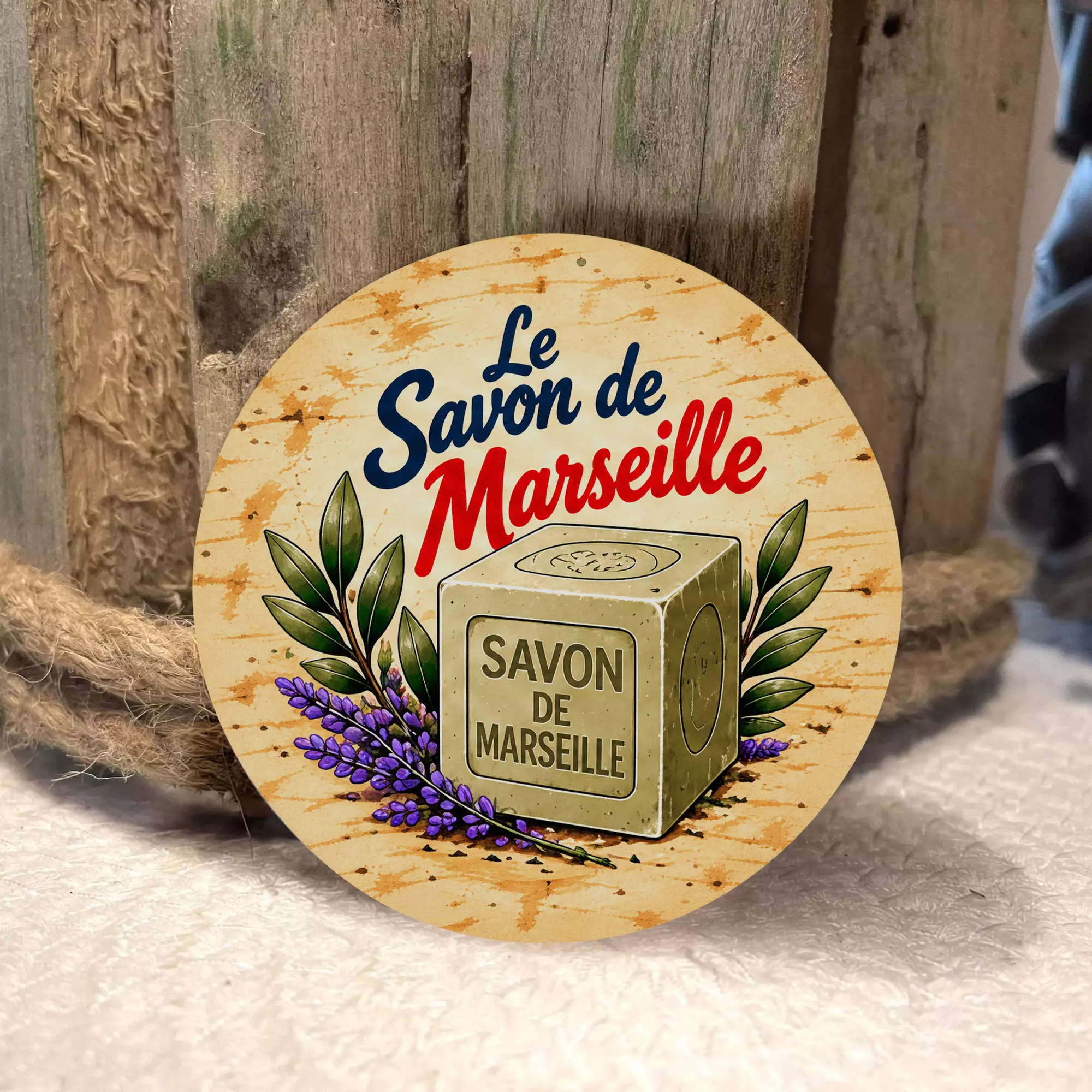 Magnet en bois le savon de Marseille