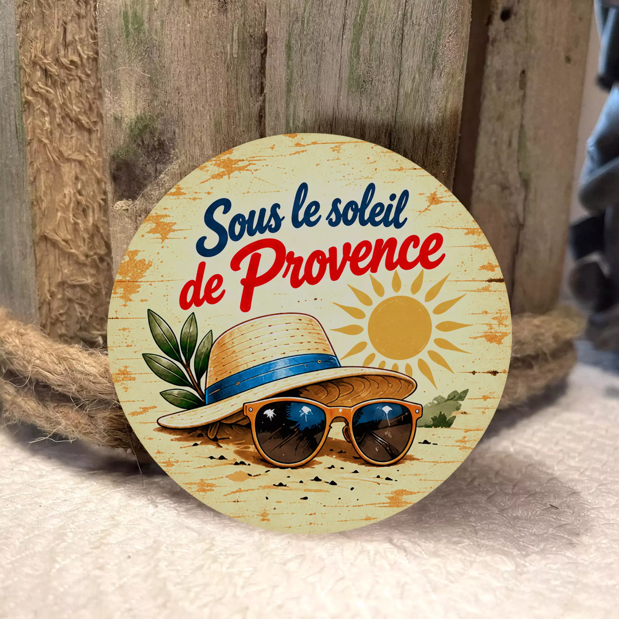 Magnet en bois sous le soleil de provence